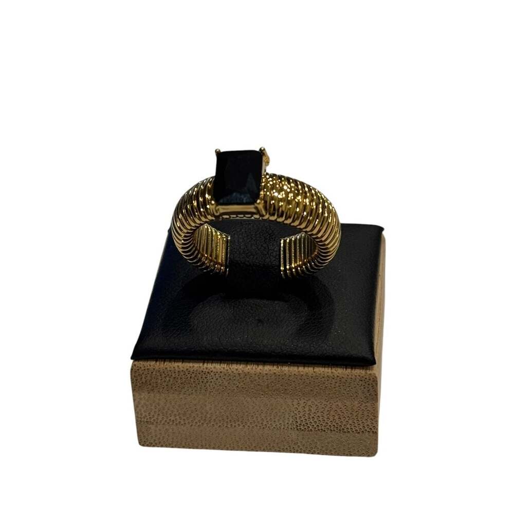 Muse Gold Ribbed Statement Ring - Picture 2 of 7